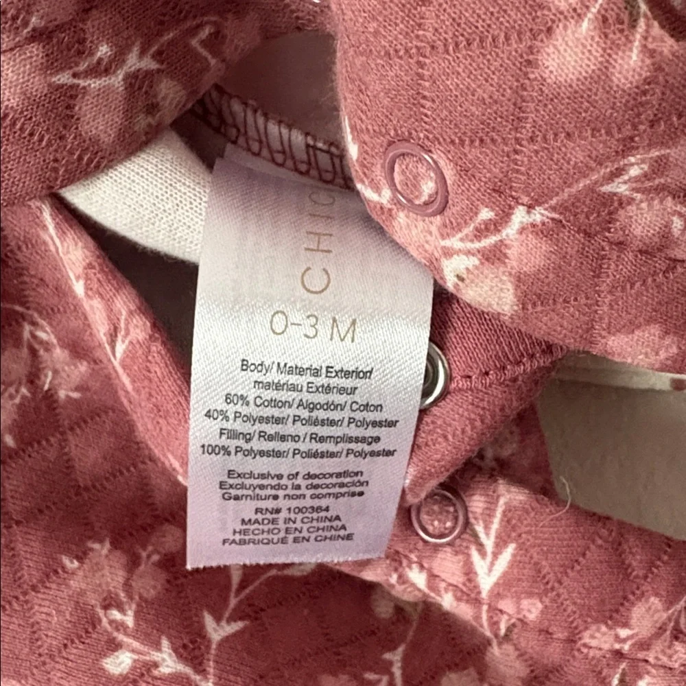 Baby Chickpea Onsie Bundle - Pink Floral and White - Size 0 to 3 months